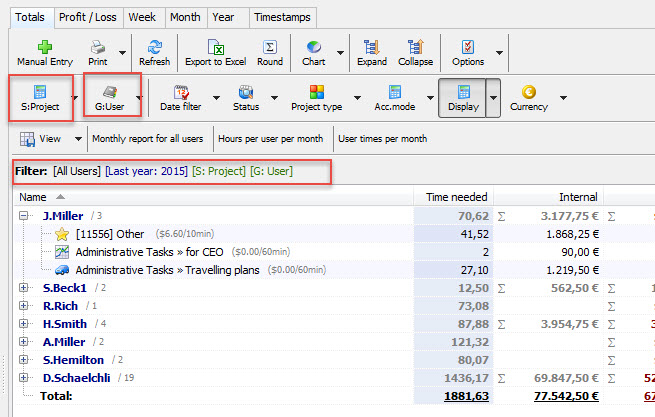 report_gruppierung_nach_projekt_sum_nach_mitarbeiter